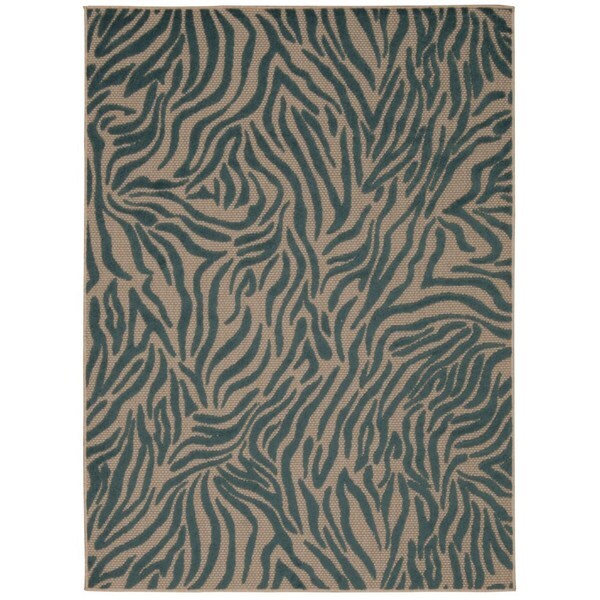 Rug Squared Kona Indoor/Outdoor Blue Rug (5'3 x 7'5) - 5'3" x 7'5"