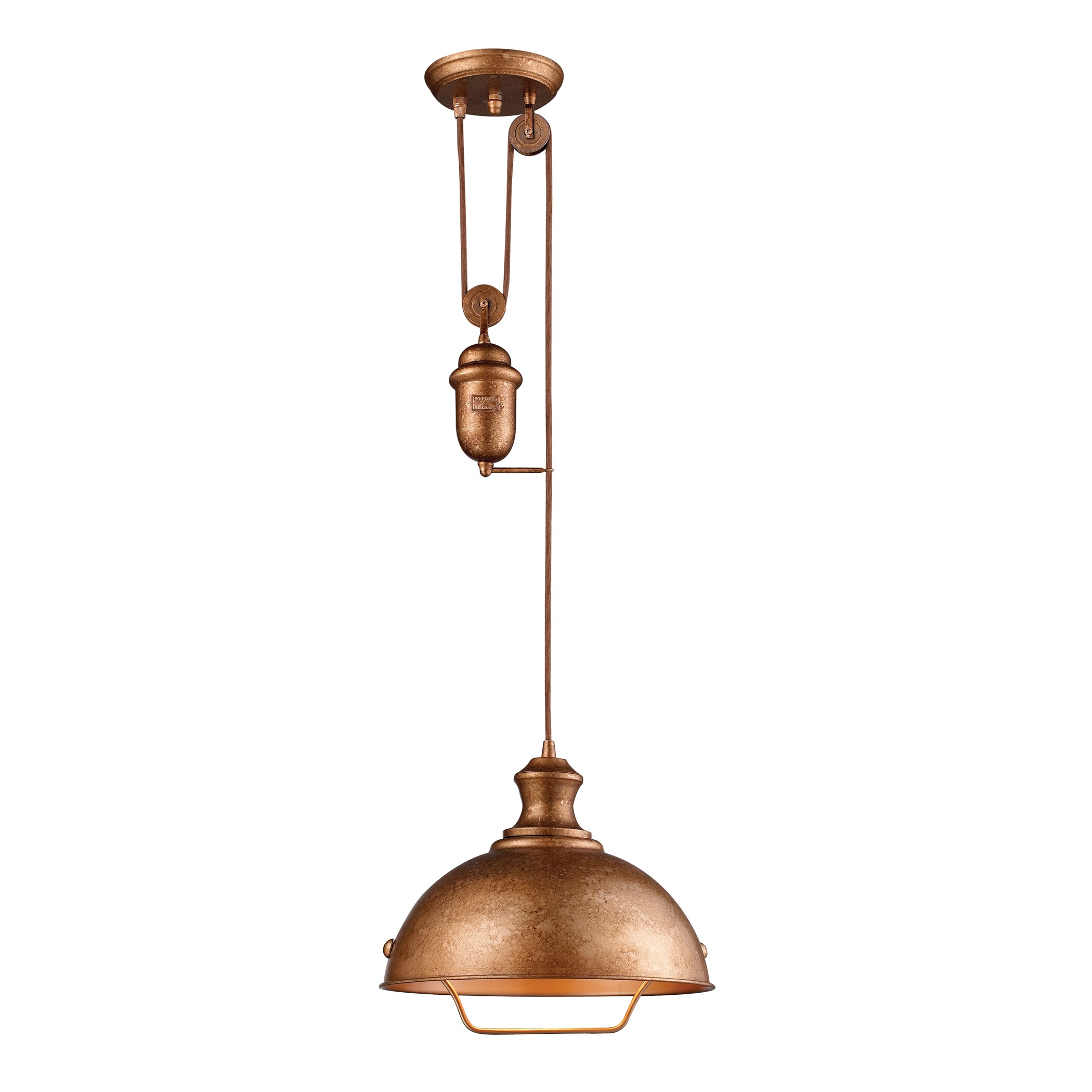 copper farmhouse pendant light