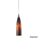 preview thumbnail 2 of 8, Elk Lighting Lungo Satin Nickel and Colored Glass 1-Light Pendant Espresso