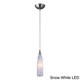 preview thumbnail 9 of 8, Elk Lighting Lungo Satin Nickel and Colored Glass 1-Light Pendant