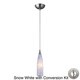 preview thumbnail 10 of 8, Elk Lighting Lungo Satin Nickel and Colored Glass 1-Light Pendant