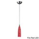 preview thumbnail 6 of 8, Elk Lighting Lungo Satin Nickel and Colored Glass 1-Light Pendant