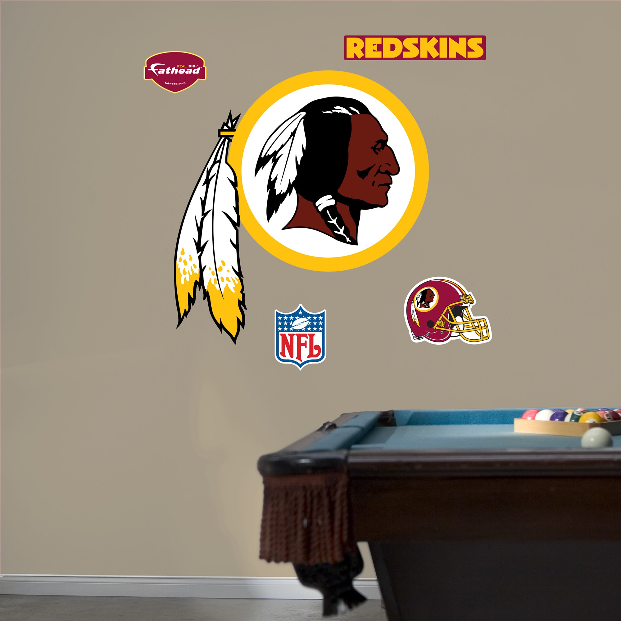 washington redskins pool balls