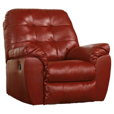 Alliston Red Leather Rocker Recliner