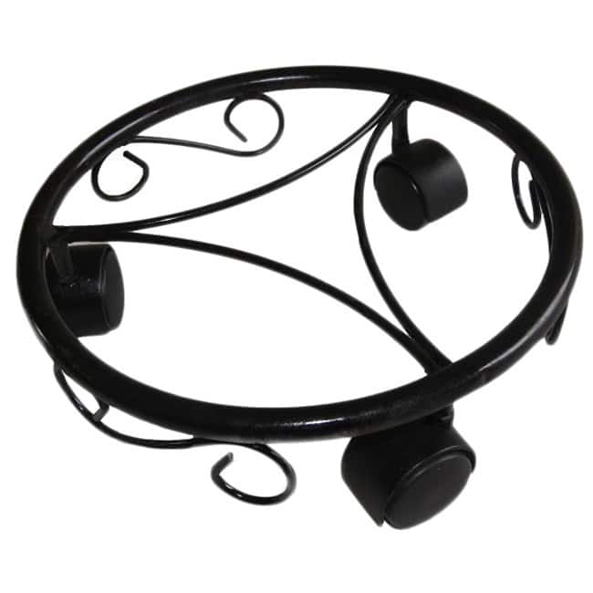 Dia Black Plant Caddy On Wheels