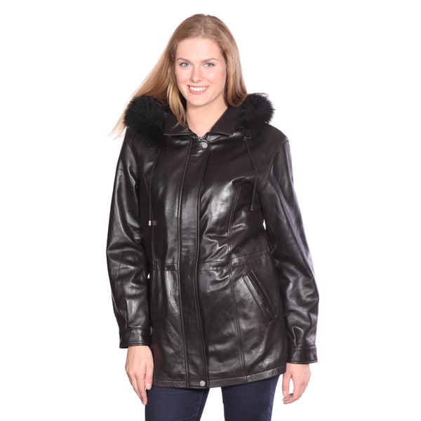 Women's 'Mandy' Leather Anorak
