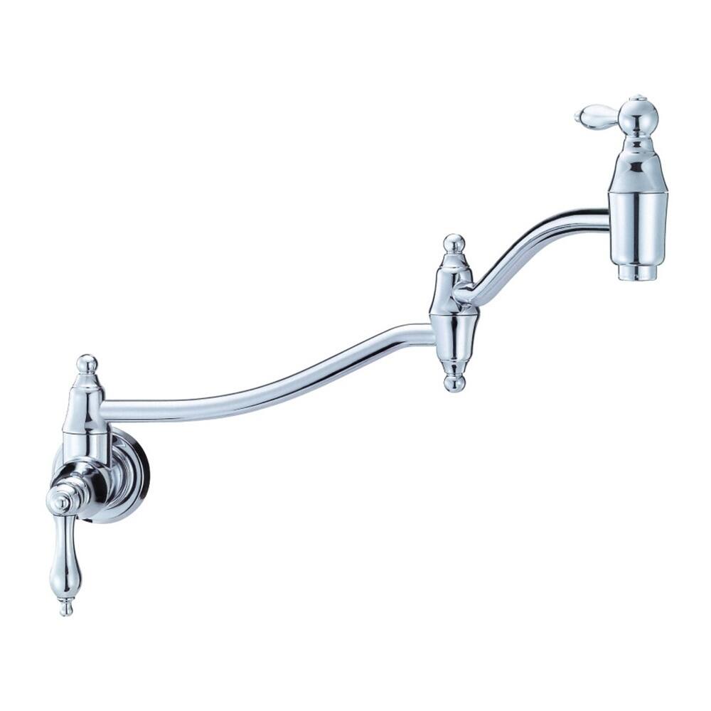 Danze Single-handle Pot Filler Fairmont Wall Mount Lever Handle Polished Chrome Faucet