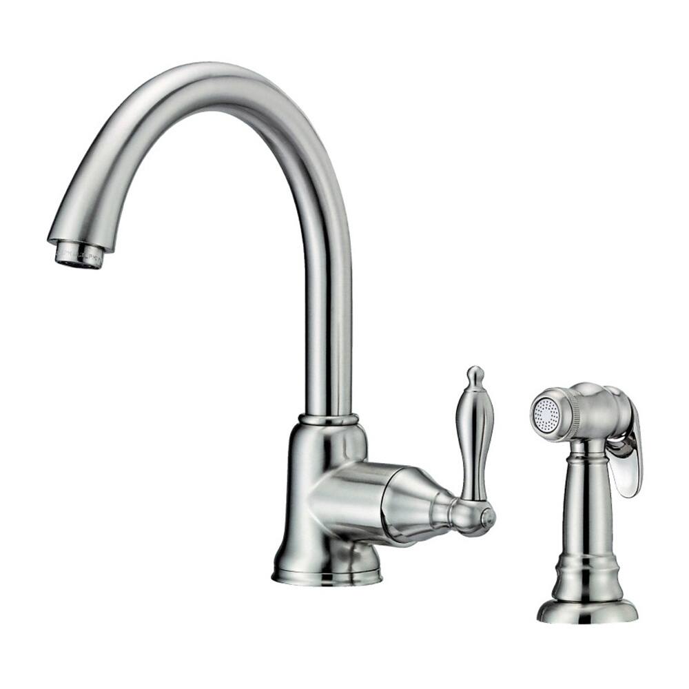 Danze Single-handle Kit Fairmont Side Mount Handle with Spray Stainless Steel Faucet