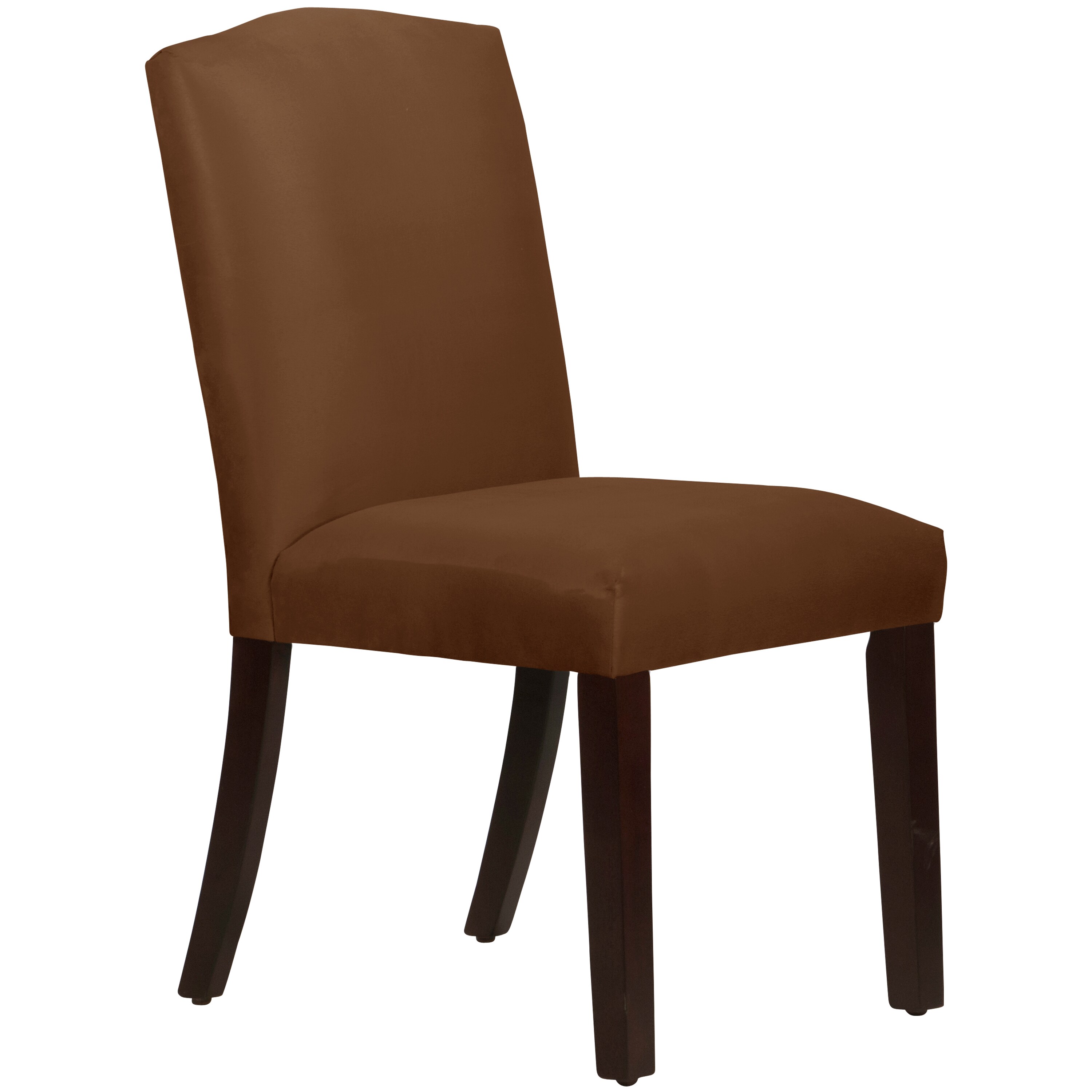 Skyline Furniture Arched Dining Chair in Micro-Suede Chocolate - Free