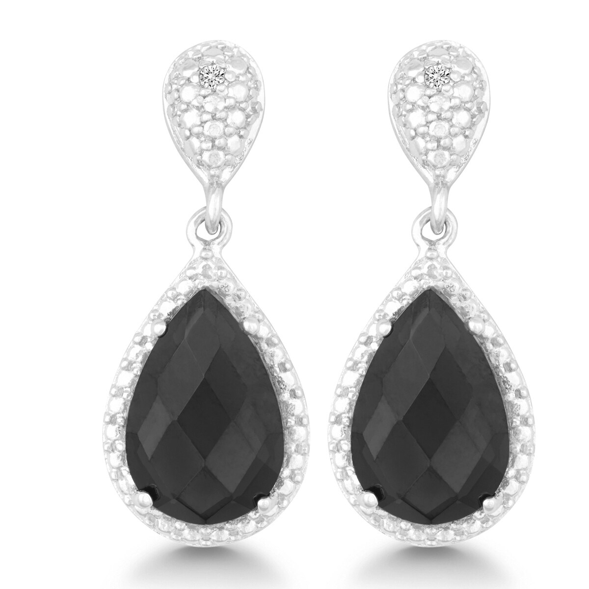 onyx teardrop earrings