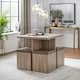 Simple Living Baxter Table with Storage Ottomans 5-piece Dining Set