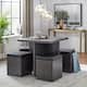 Simple Living Baxter Table with Storage Ottomans 5-piece Dining Set