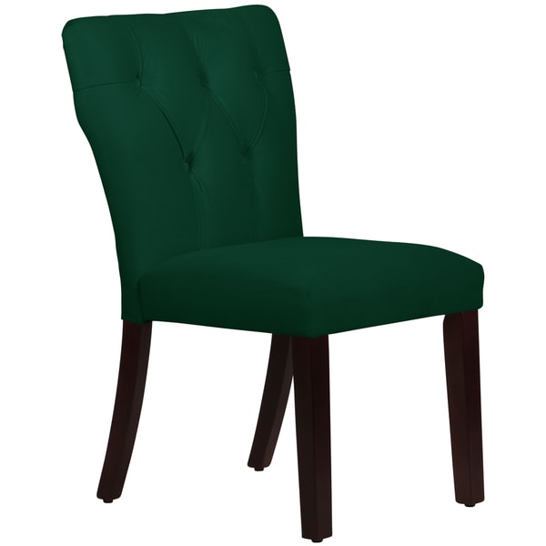 Skyline Furniture Tufted Hourgl Dining Chair In Velvet Skyline Furniture Tufted Hourgl Dining Chair In Velvet Emerald