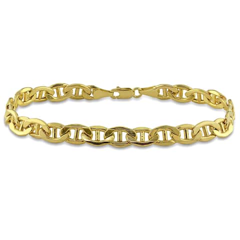 Miadora Men's 10k Yellow Gold Link Bracelet