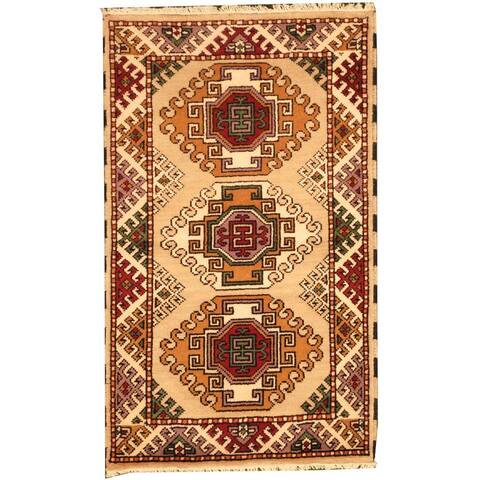 Handmade One-of-a-Kind Kazak Wool Rug (India) - 3' x 5'
