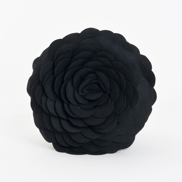 Circular Multicolor Flower Decorative 13-inch Round Throw Pillow