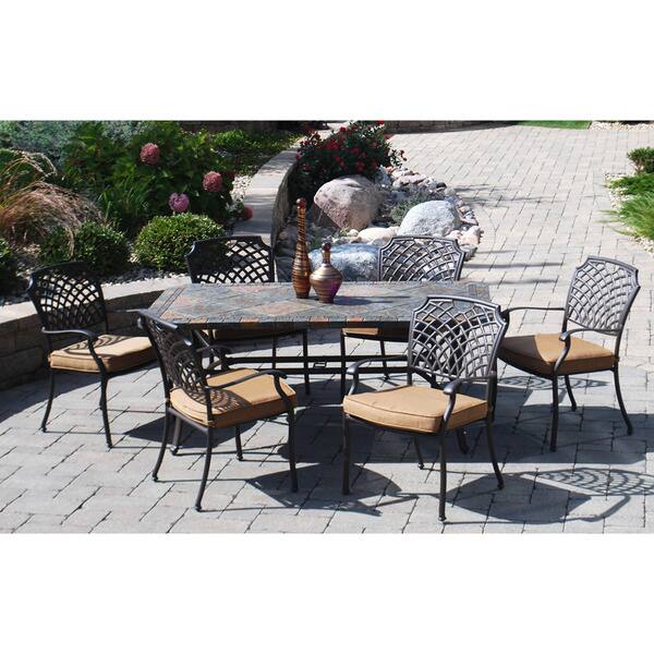 Shop Sun Casual Pavilion 7 Piece Outdoor Dining Set Free