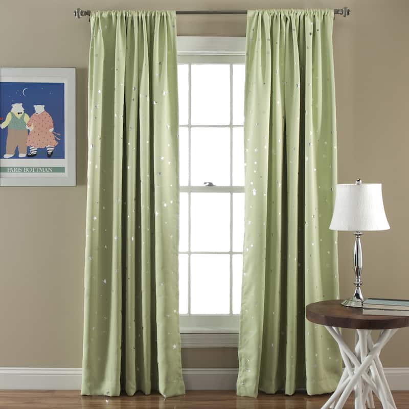Lush Decor Star Room Darkening Window Curtain Panel Pair