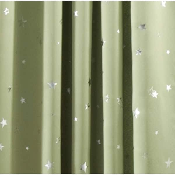 Lush Decor Star Room Darkening Window Curtain Panel Pair