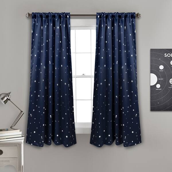 Shop Lush Decor Star Room Darkening Window 84 Inch Curtain Panel
