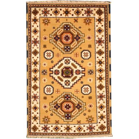 Handmade One-of-a-Kind Kazak Wool Rug (India) - 3' x 5'