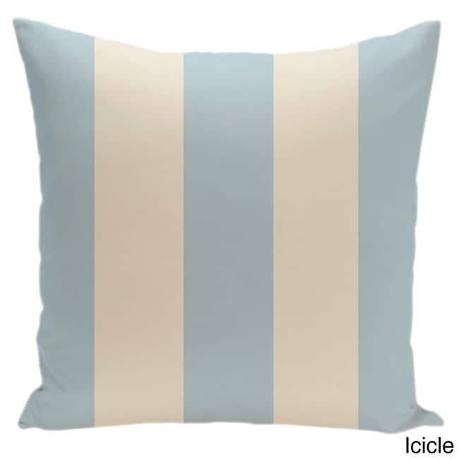 Square 16-inch Holiday Brights Collection Stripe Throw Pillow