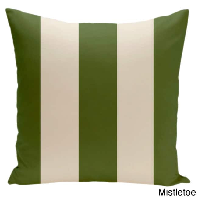 Square 16-inch Holiday Brights Collection Stripe Throw Pillow