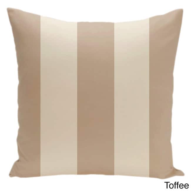 Square 16-inch Holiday Brights Collection Stripe Throw Pillow