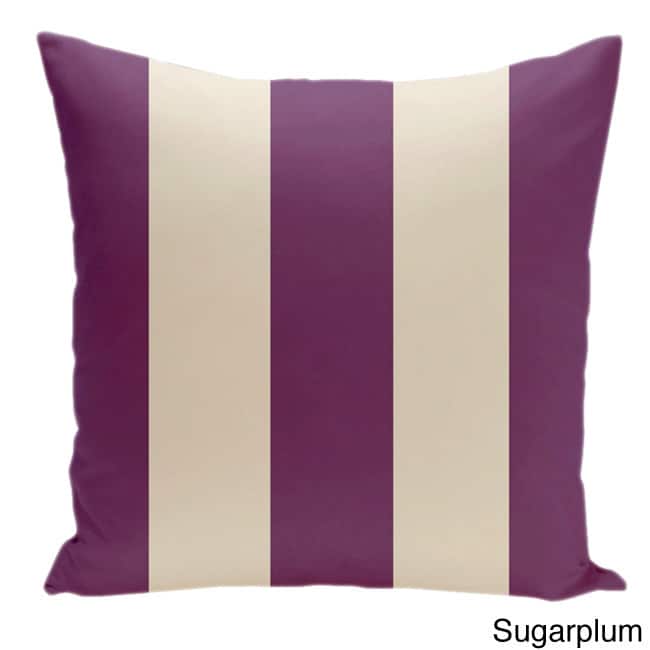 Square 16-inch Holiday Brights Collection Stripe Throw Pillow