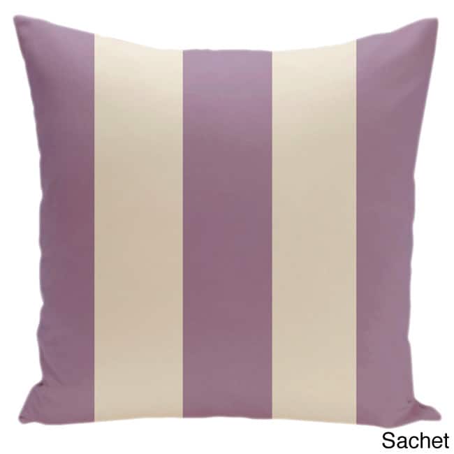 Square 16-inch Holiday Brights Collection Stripe Throw Pillow