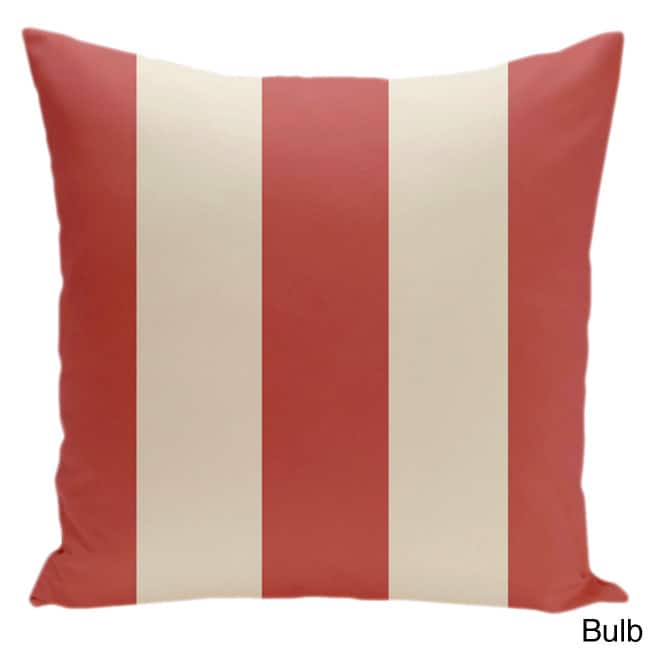 Square 16-inch Holiday Brights Collection Stripe Throw Pillow