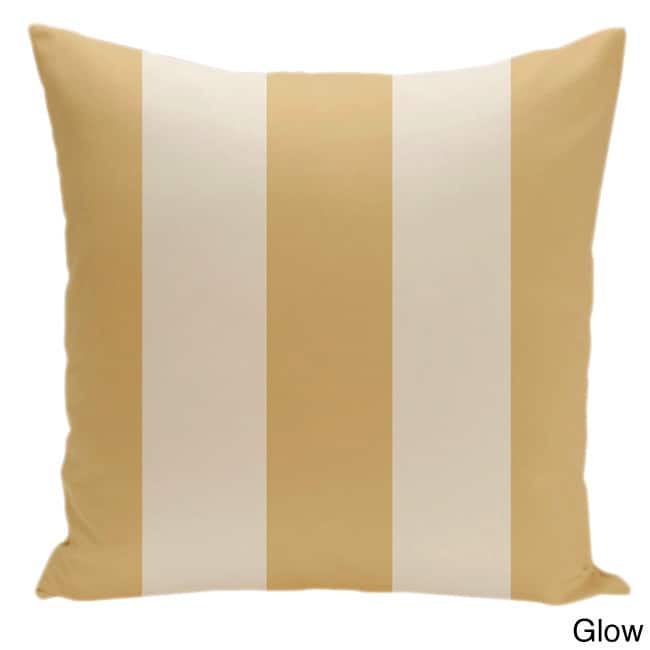 Square 16-inch Holiday Brights Collection Stripe Throw Pillow
