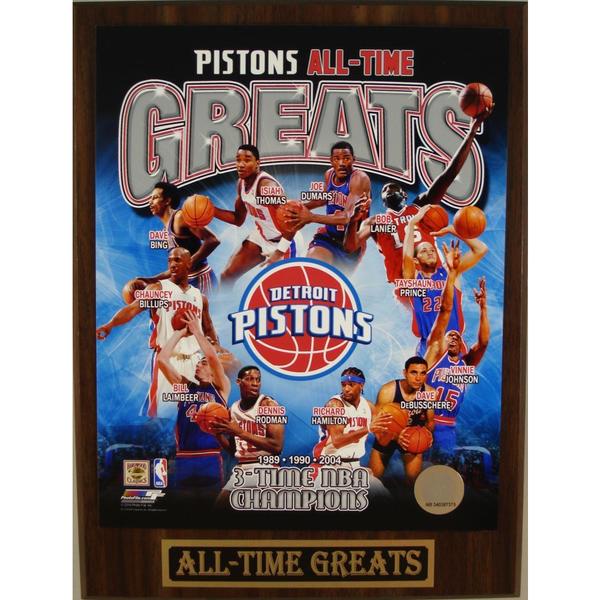 Detroit Pistons All Time Greats Plaque