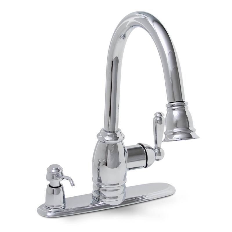 Premier Sonoma Single Handle Pull-down Chrome Kitchen Faucet with ...