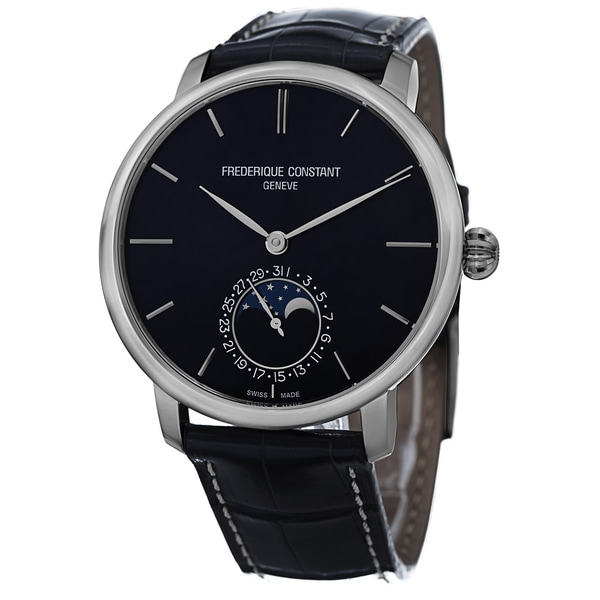 Frederique Constant Mens FC 705N4S6 Slim Line Blue Dial Blue