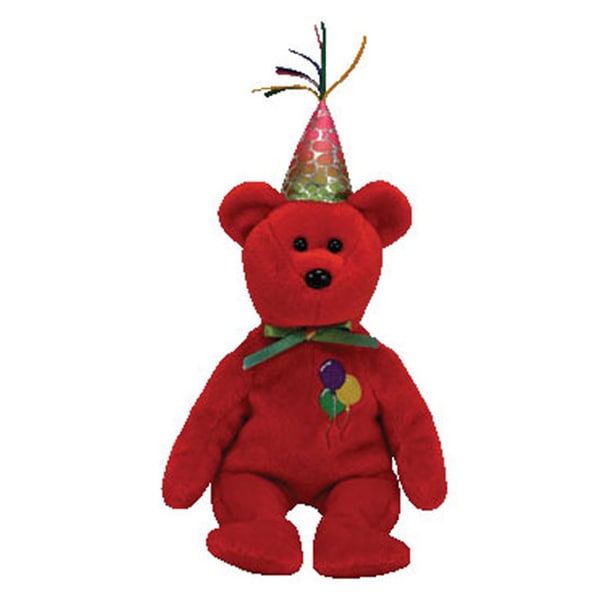 Shop Ty Beanie Babies Happy Birthday Red Bear - Free