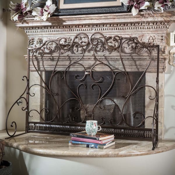 Shop Christopher Knight Home Claridge Iron Fireplace Screen On