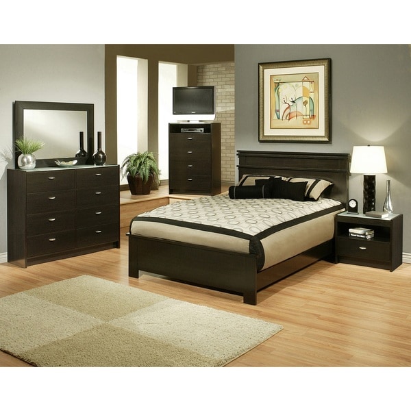 Sandberg Furniture Times Square Espresso Panel Bed