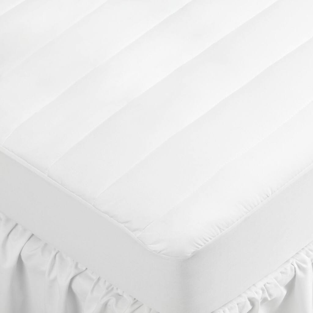 White 250 Thread Count Fitted Mattress Pad