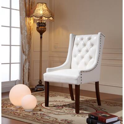 Royal Comfort Martis White Faux Leather Luxury Arm Chair