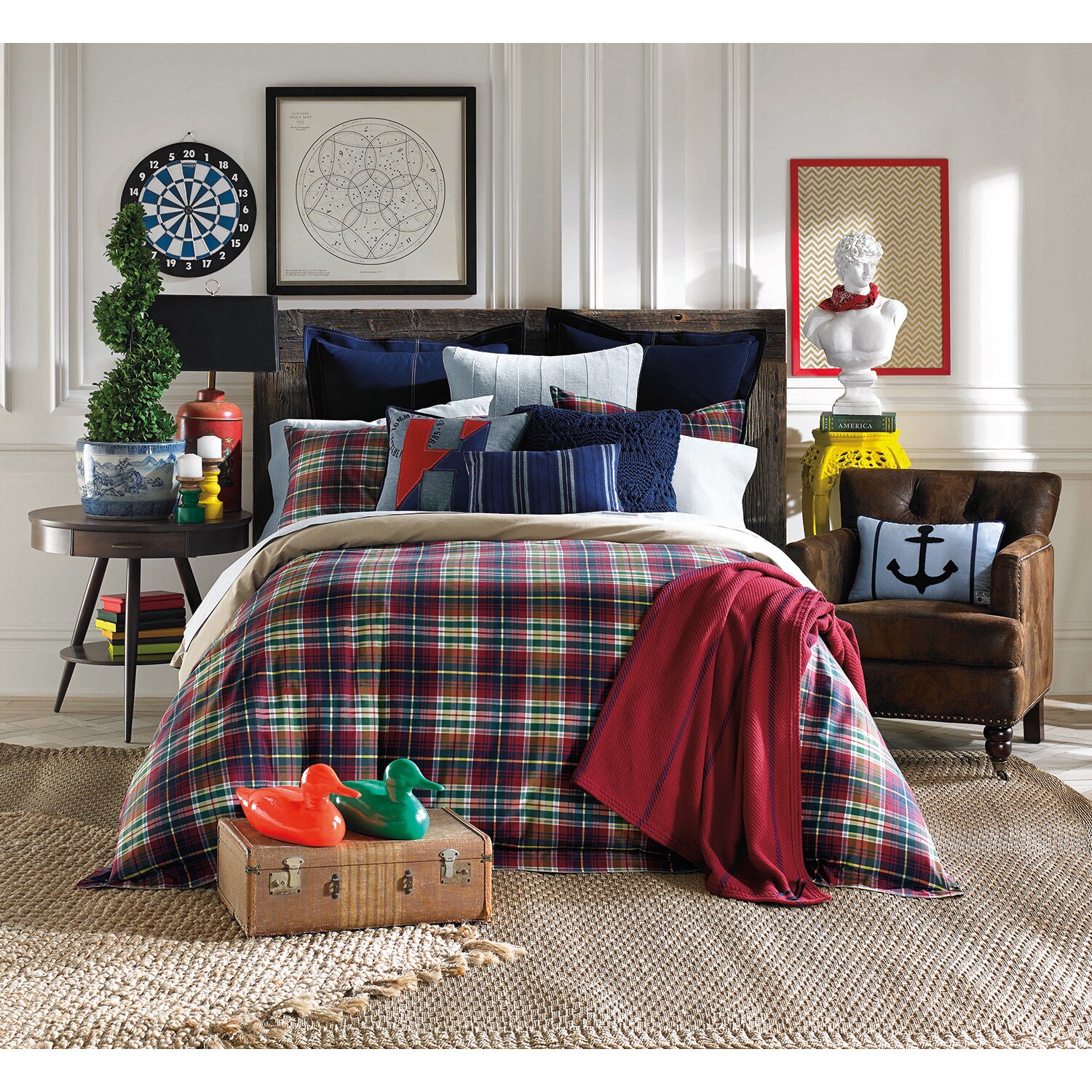 Shop Tommy Hilfiger Middlebury Plaid Comforter Set Multi Color