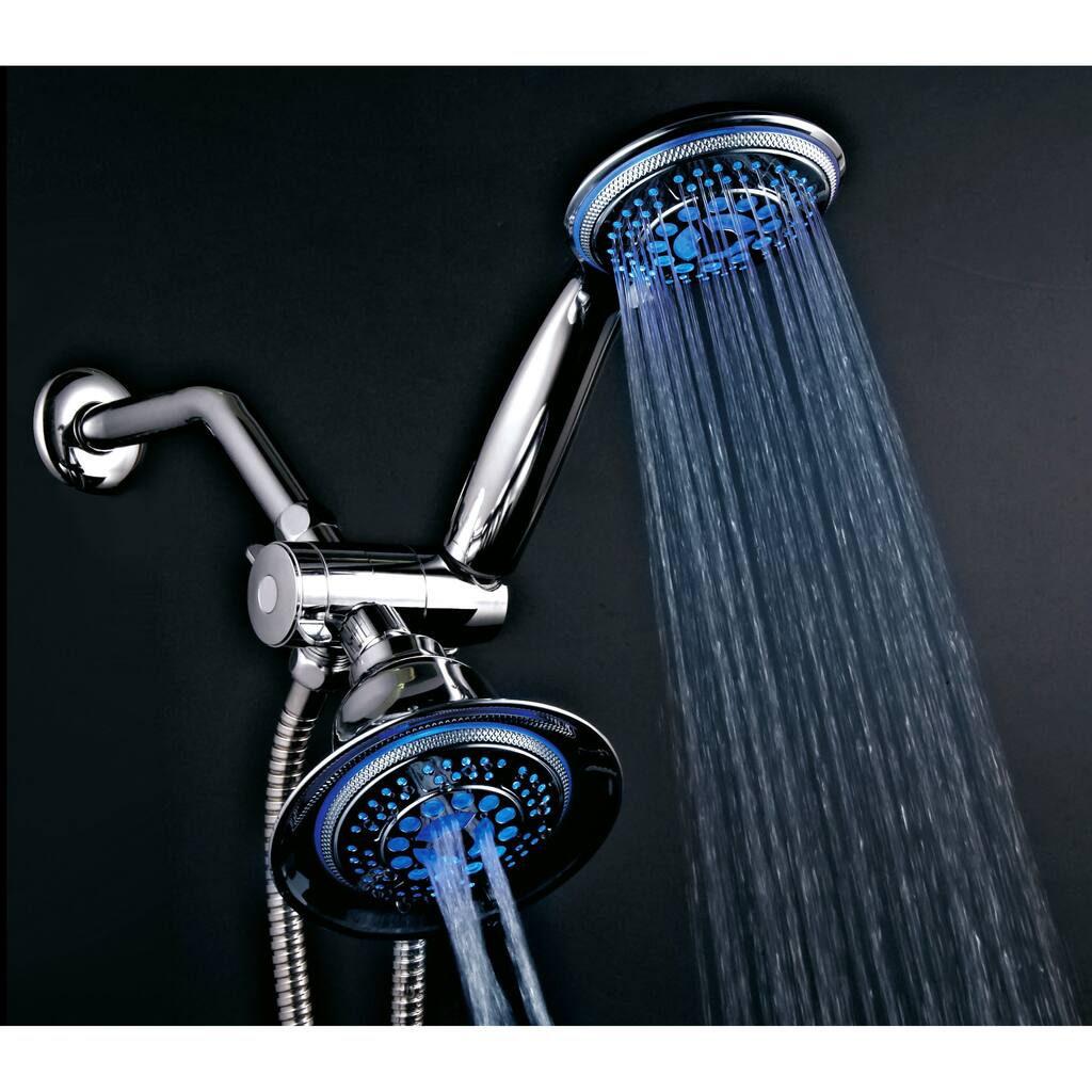 Dreamspa Temperature Sensitive LED Combination Shower Head - Silver