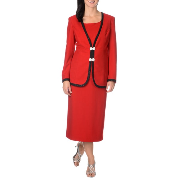 Mia Knits Collection Womens 3 piece Skirt Suit   16762875  