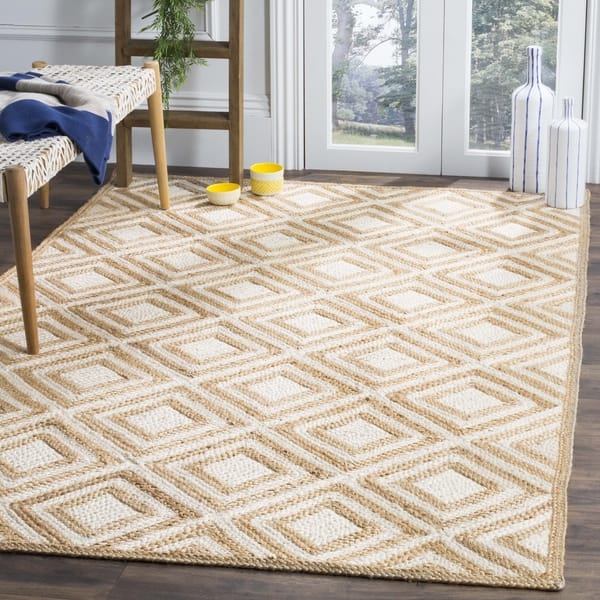 Safavieh Cape Cod Collection CAP415A Handmade Grey and Gold Jute Runner 23 x 10 CAP415A-210 Safavieh Cape Cod Collection CAP415A Handmade Grey and Gold Jute Runner 23 x 10 CAP415A-210