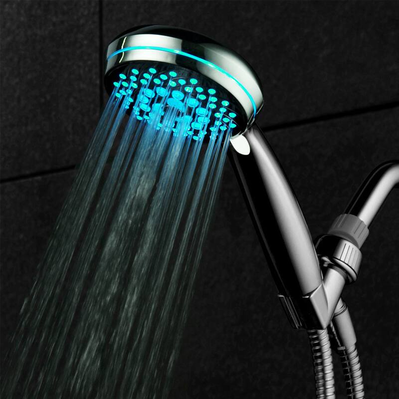 HotelSpa Spectrum Ultra-Luxury 7-setting 7-color LED Hand Shower with Chrome Face