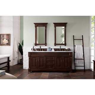 James Martin Furniture Bathroom Vanities Vanity Cabinets James Martin Furniture 72 Inch Brookfield Burnished Mahogany Double Vanity With Marble Top
