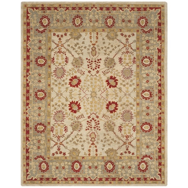 Safavieh Handmade Anatolia Oriental Ivory/ Light Green Hand-spun Wool Rug - 9' x 12'