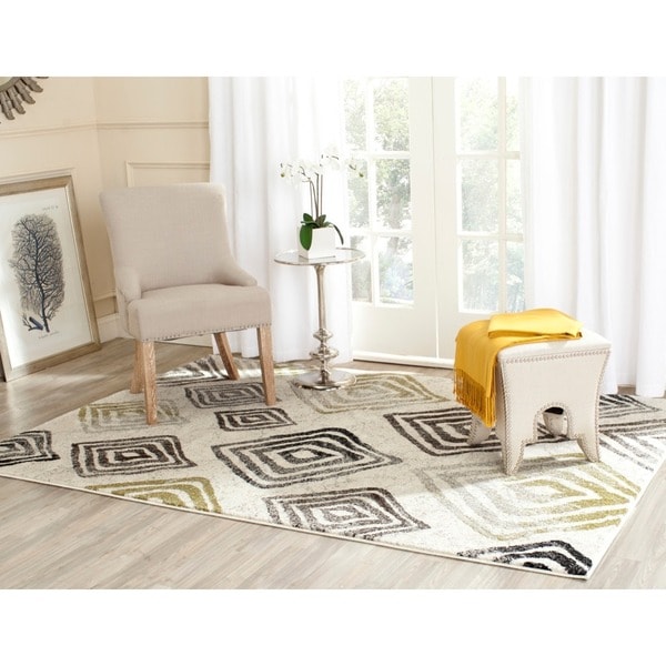Safavieh Porcello Contemporary Geometric Ivory/ Brown Rug - 8' x 11'2