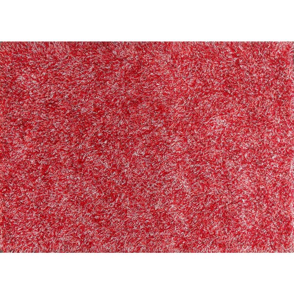 Stylish and Beautiful Red Shag Solid Area Rug (4 x 6)