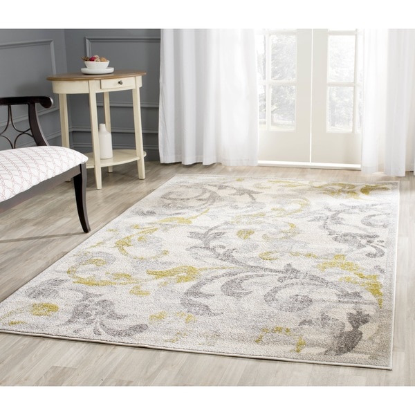 Safavieh Indoor/ Outdoor Amherst Ivory/ Light Grey Rug - 8' x 10'